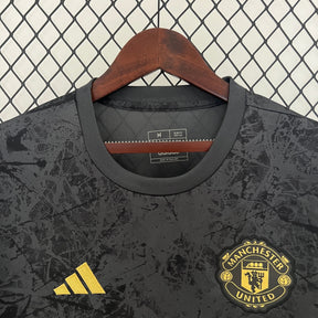 Camisa Manchester United Edição Especial 2024/25 - Adidas Torcedor Masculina - Preta/Amarela