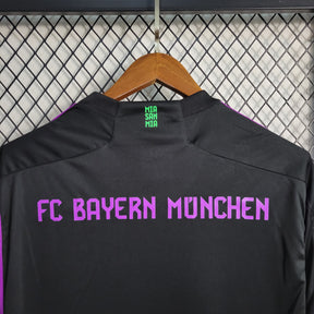 Camisa Bayern de Munique Away 2023/24 - Adidas Torcedor Masculina - Preta/Roxa