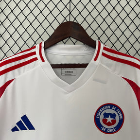 Camisa Seleção Chile Away 2024/25 - Adidas Torcedor Masculina - Branca/Vermelha