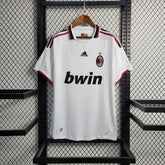 Camisa Milan Away 2009/10 - Adidas Retrô Masculina - Branca/Vermelha