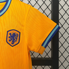 Kit Infantil Seleção Holanda Home 2024/25 - Nike Torcedor - Laranja