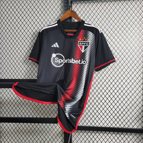 Camisa São Paulo Away 2023/24 - Adidas Torcedor Masculina - Preta/Vermelha