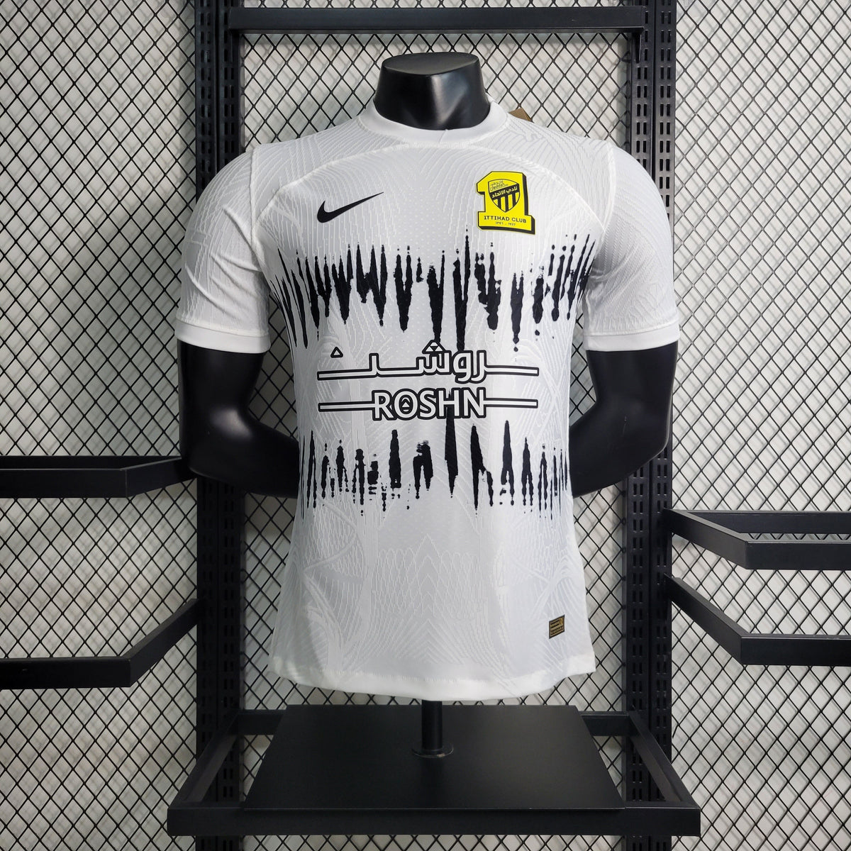 Camisa Ittihad Away 2023/24 - Nike Jogador Masculina - Branca/Preta