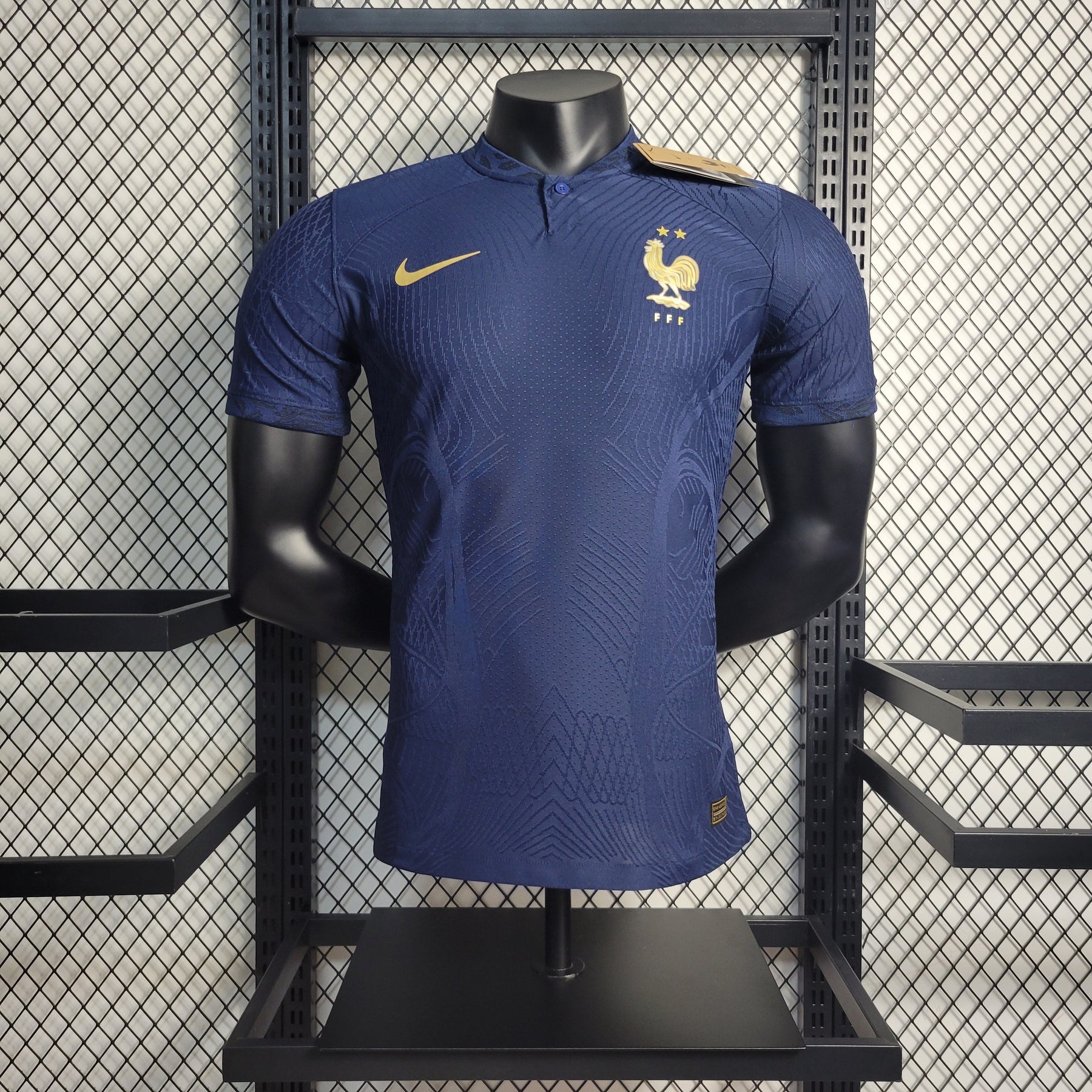 Camisa Seleção França Home 2022/23 - Nike Jogador Masculina - Azul/Dourada