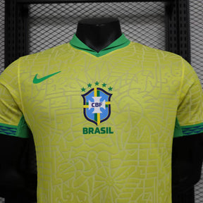 Camisa Seleção Brasil Home 2024/25 - Nike Jogador Masculina - Amarela/Verde