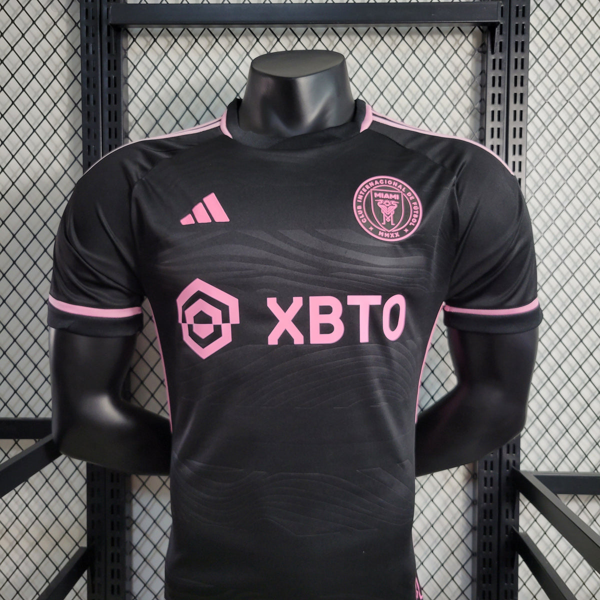 Camisa Inter Miami Away 2023/24 - Adidas Jogador Masculina - Preta/Rosa