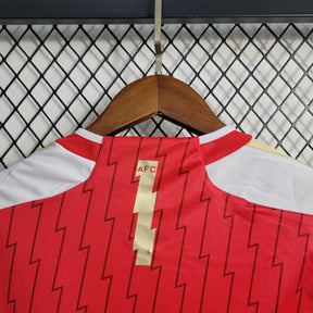 Kit Infantil Arsenal Home 2023/24 - Adidas Torcedor - Vermelha/Branca