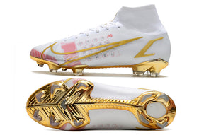 Chuteira Nike Mercurial Superfly 8 Elite Branco/Dourado