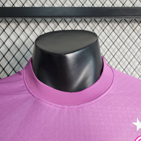 Camisa Milan Away 2023/24 - Puma Jogador Masculina - Rosa/Azul/Verde