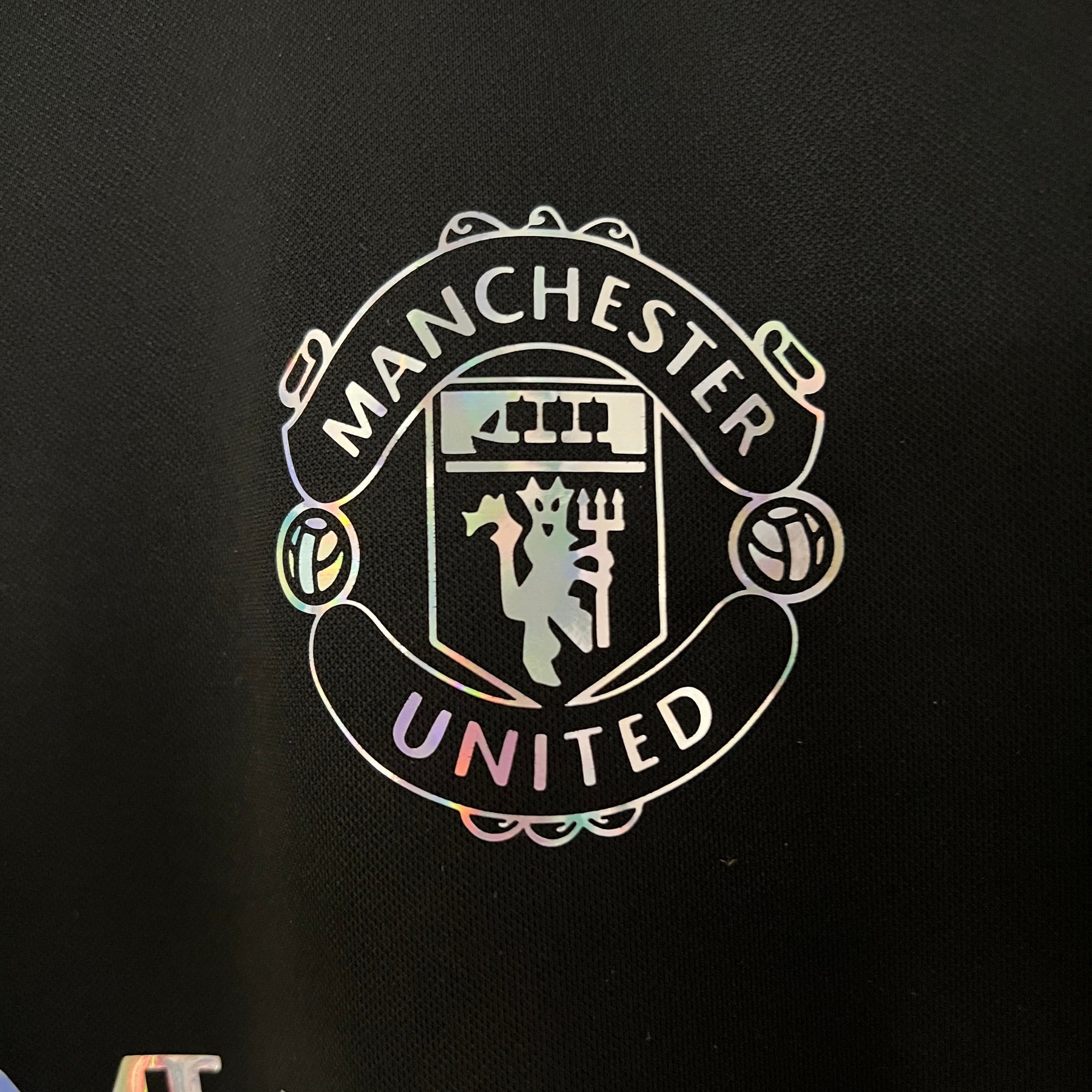 Camisa Manchester United Edição Especial Balmain 2023/24 - Adidas Torcedor Masculina - Refletivel - Preta