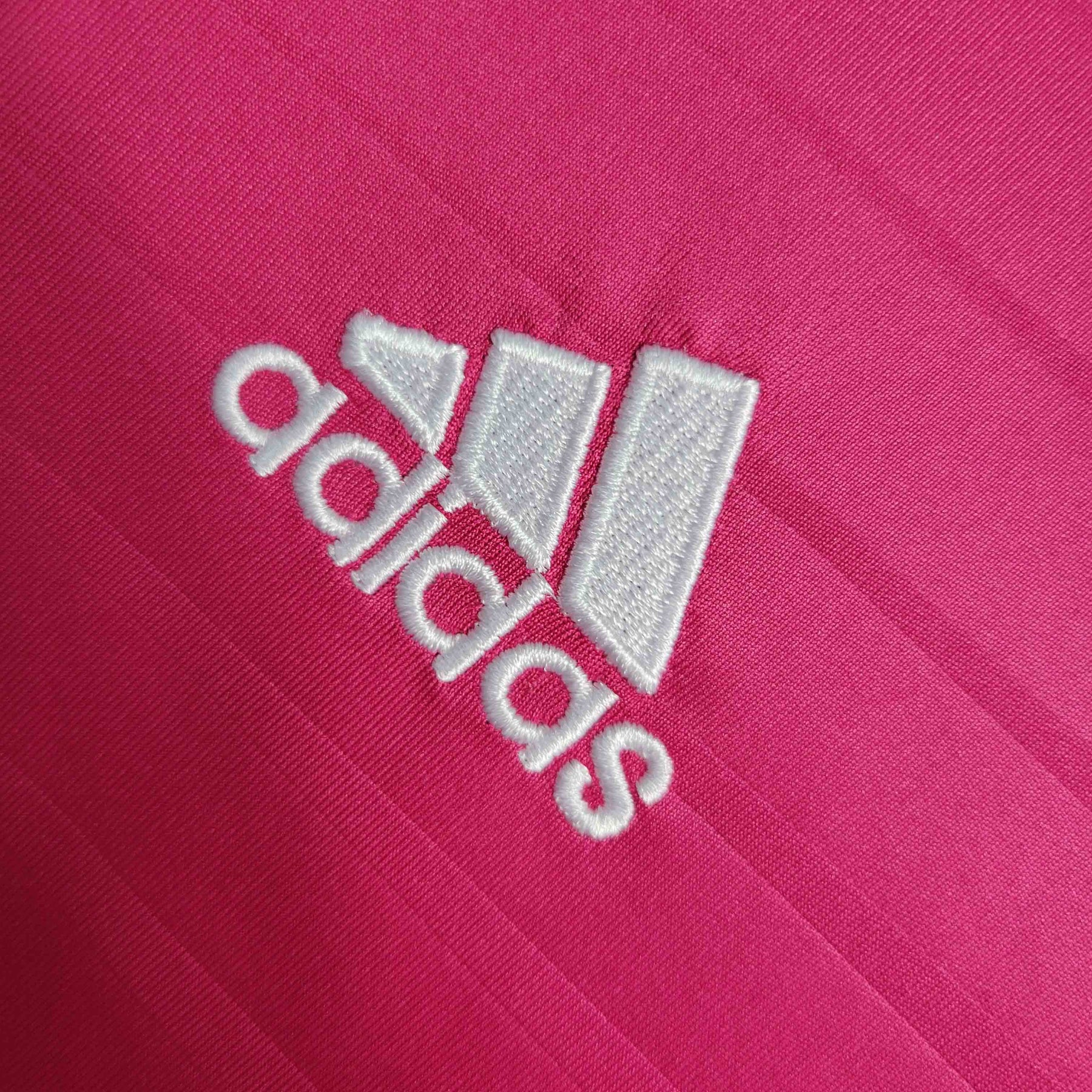 Camisa Manga Longa Real Madrid Away 2014/15 - Adidas Retrô Masculina - Rosa/Branca