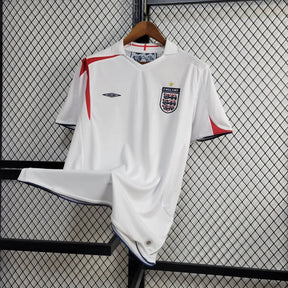 Camisa Seleção Inglaterra 2005/06 - Umbro Retrô Masculina - Branca/Azul