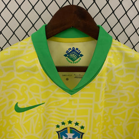 Camisa Seleção Brasil Home 2024/25 - Adidas Torcedor Masculina - Amarela/Verde