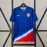 Camisa Seleção Estados Unidos Away 2024/25 - Nike Torcedor Masculina - Azul/Vermelha