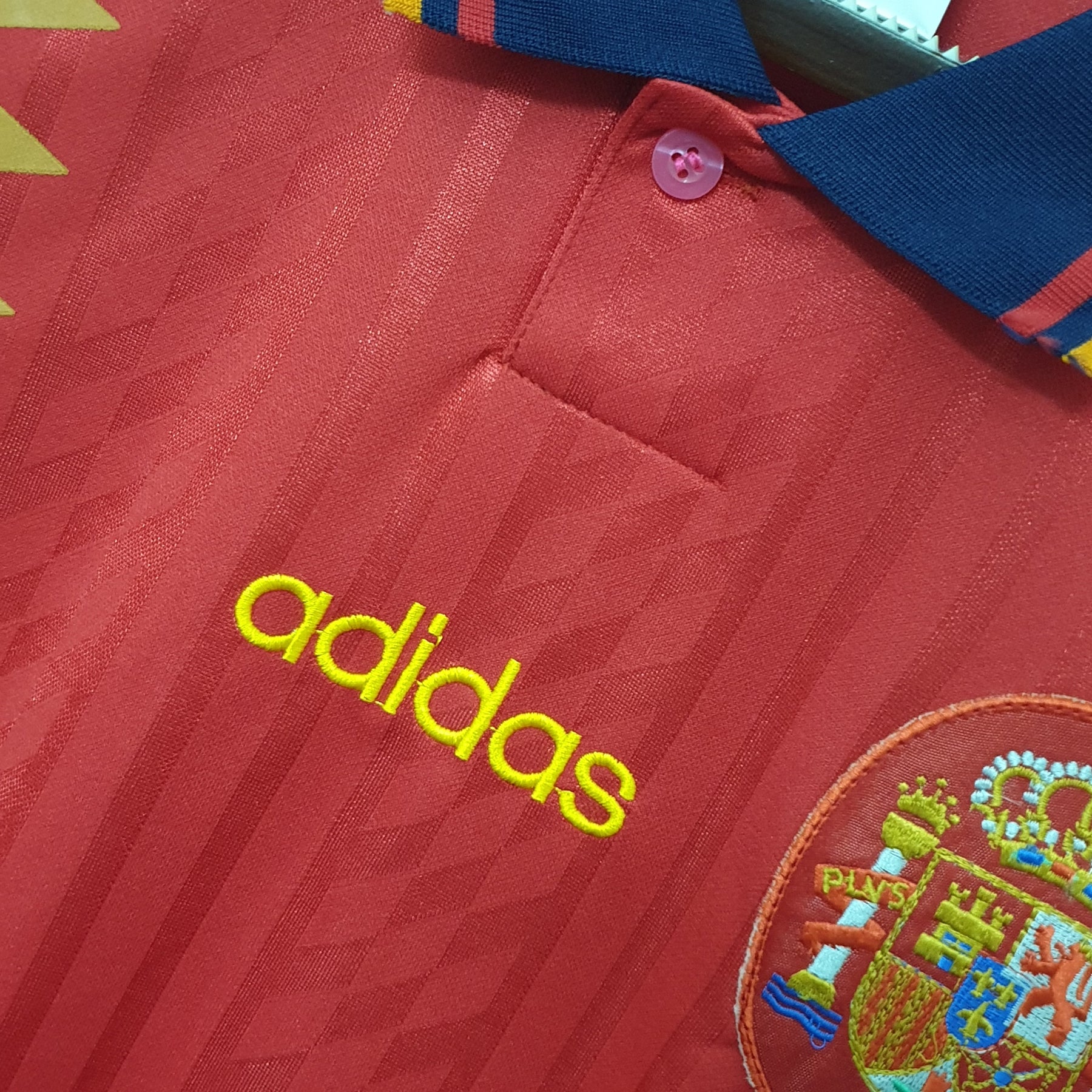 Camisa Seleção Espanha Home 1994 - Adidas Retrô Masculina - Vermelha