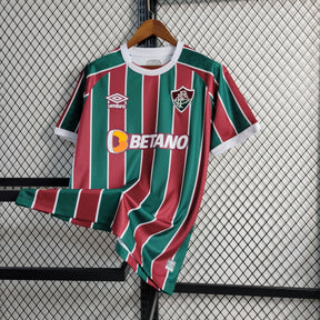 Camisa Fluminense Home 2023/24 - Umbro Torcedor Masculina - Vermelha/Verde