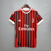 Camisa Milan Home 2011/12 - Adidas Retrô Masculina - Vermelha/Preta