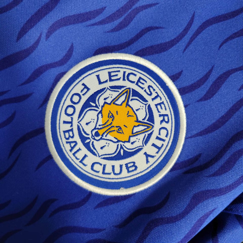 Camisa Leicester City Home 1992/94 - Fox Retrô Masculina - Azul