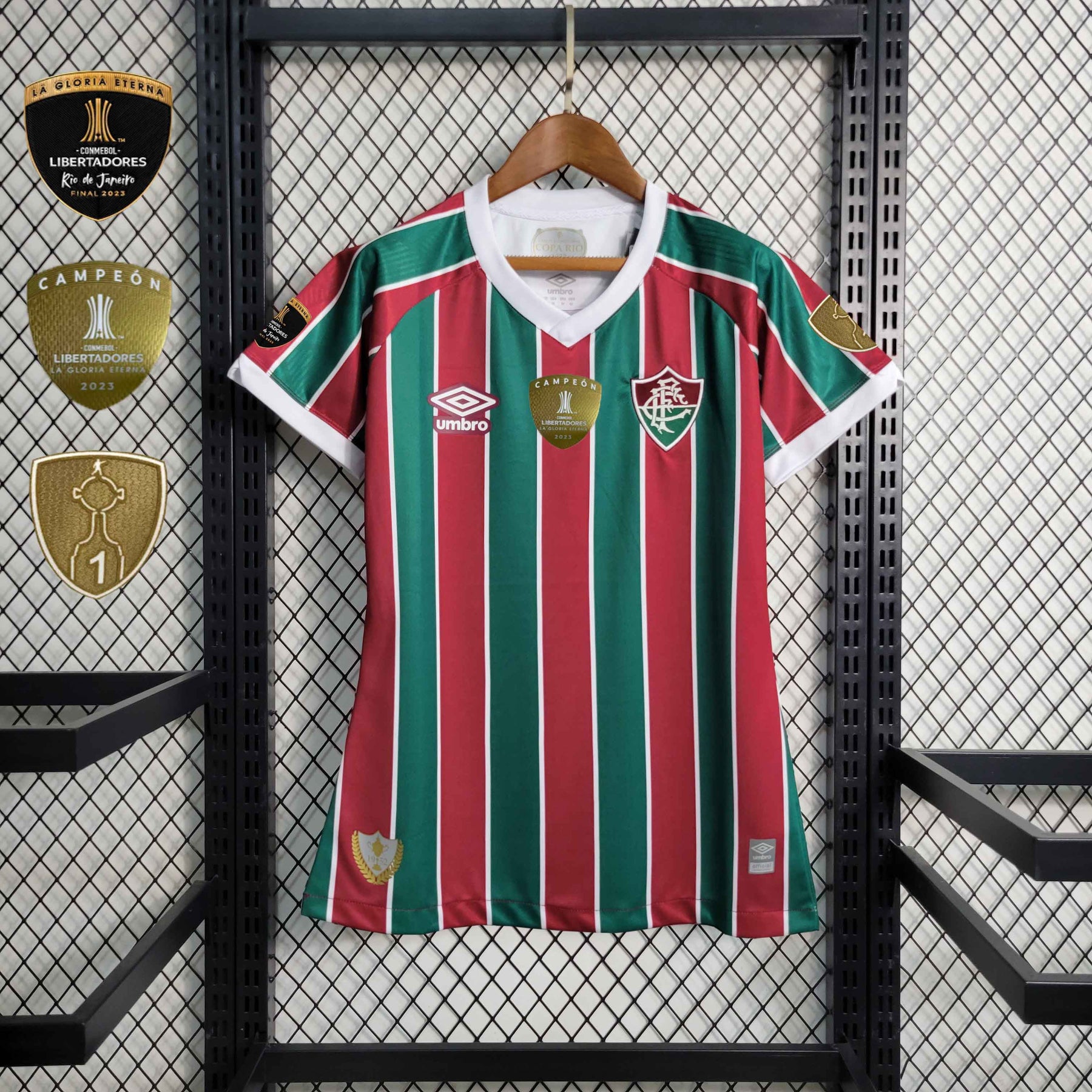 Camisa Fluminense Home 2023/24 - Umbro Torcedor Feminina - Vermelha/Verde