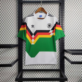 Camisa Seleção Alemanha 1990/91 - Adidas Retrô Masculina - Branca/Verde