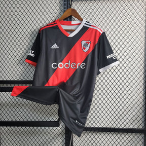 Camisa River Plate Away 2023/24 - Adidas Torcedor Masculina - Preta/Vermelha