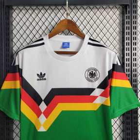 Camisa Seleção Alemanha 1990/91 - Adidas Retrô Masculina - Branca/Verde