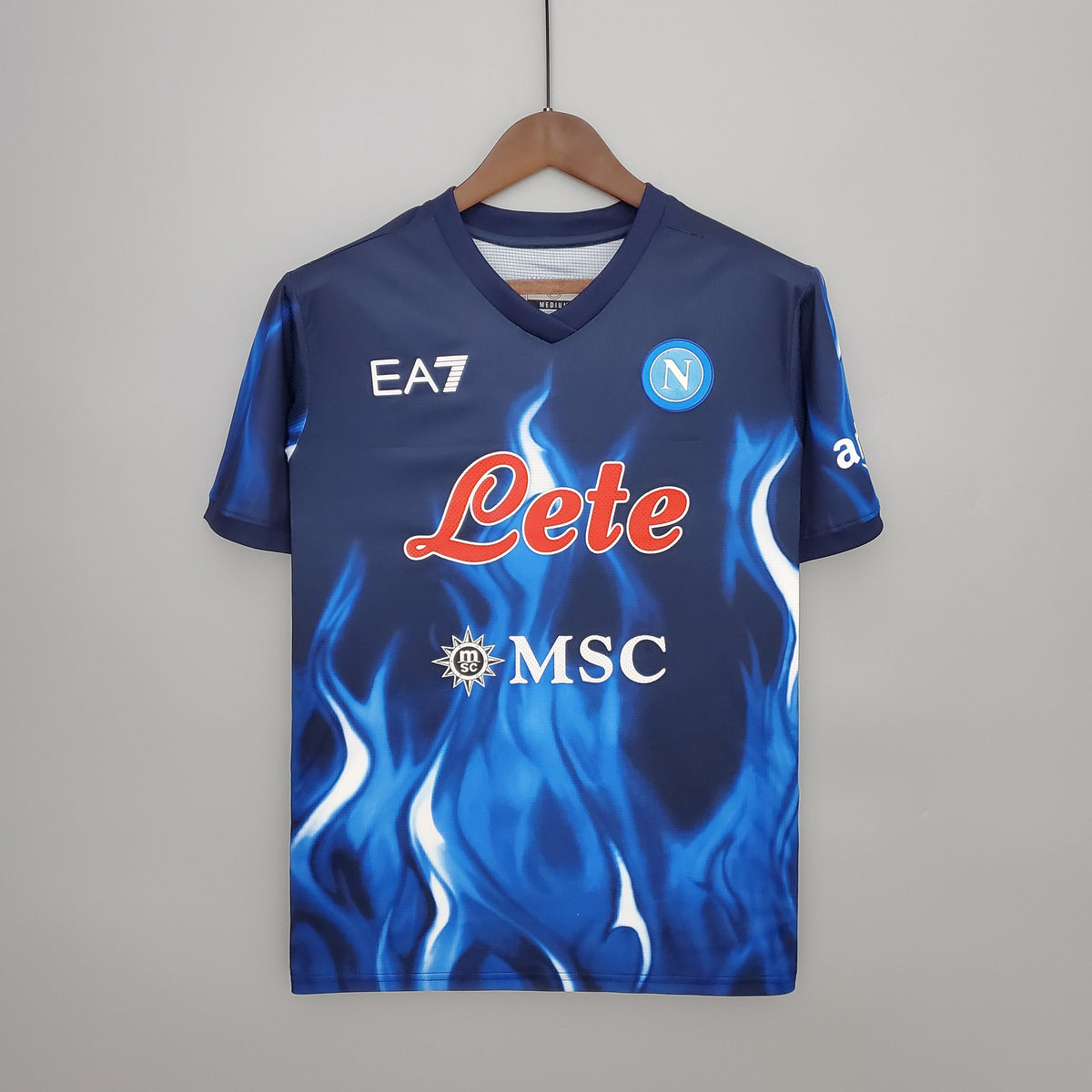 Camisa Napoli Home 2023/24 - EA7 Torcedor Masculina - Azul