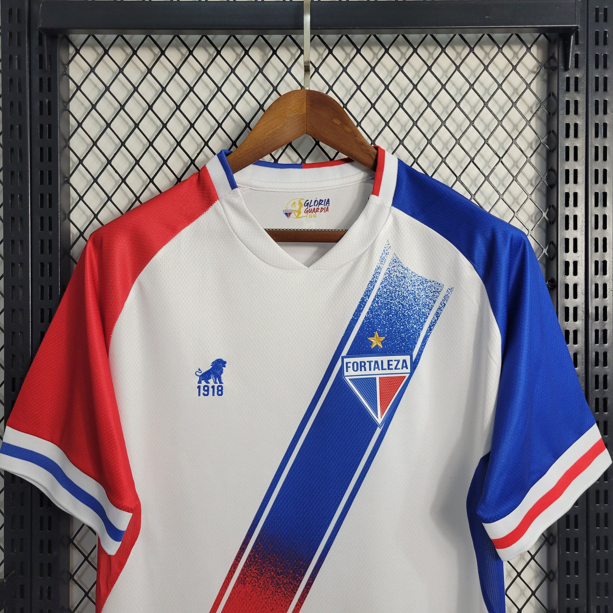 Camisa Fortaleza Away 2023/24 - Torcedor Masculina - Branca/Azul/Vermelha