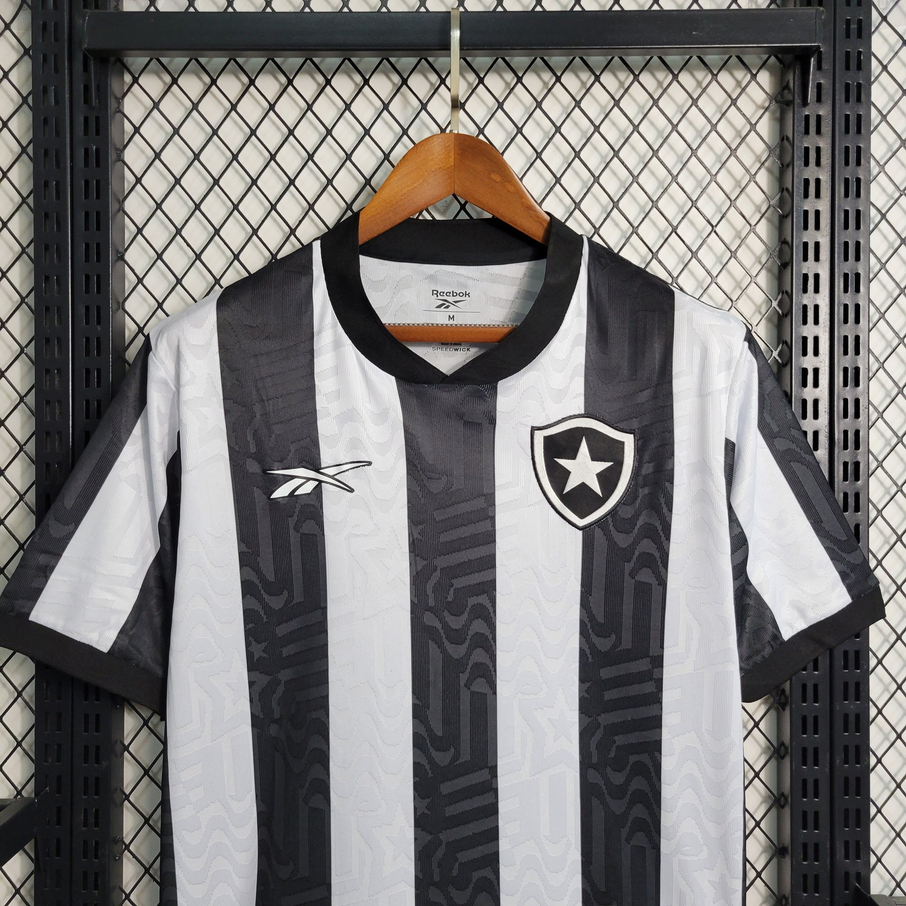 Camisa Botafogo Home 2023/24 - Reebok Torcedor Masculina - Preta/Branca