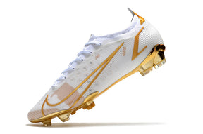 Chuteira Nike Mercurial Vapor 14 Elite Branco/Dourado