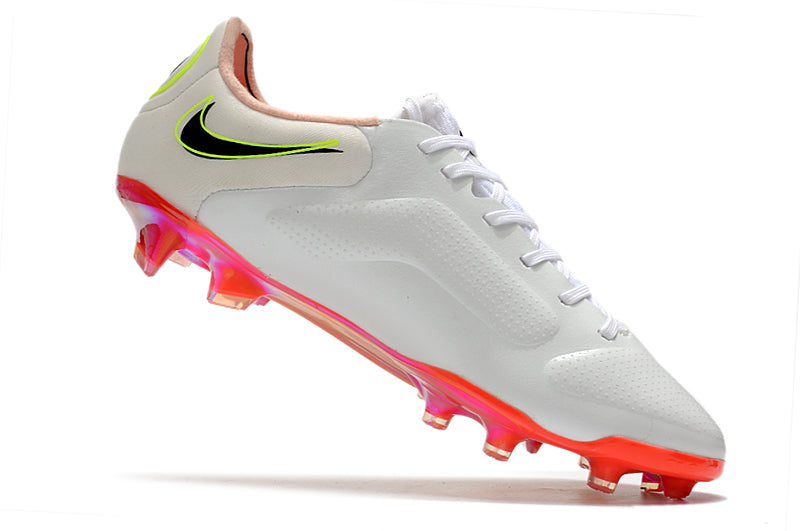 Chuteira Nike Tiempo Legend 9 Elite Branco/Laranja