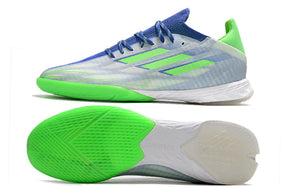 Chuteira Adidas X Speedflow. 1 Futsal Azul/Verde