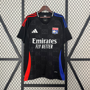 Camisa Lyon Home 2024/25 - Adidas Torcedor Masculina - Preta