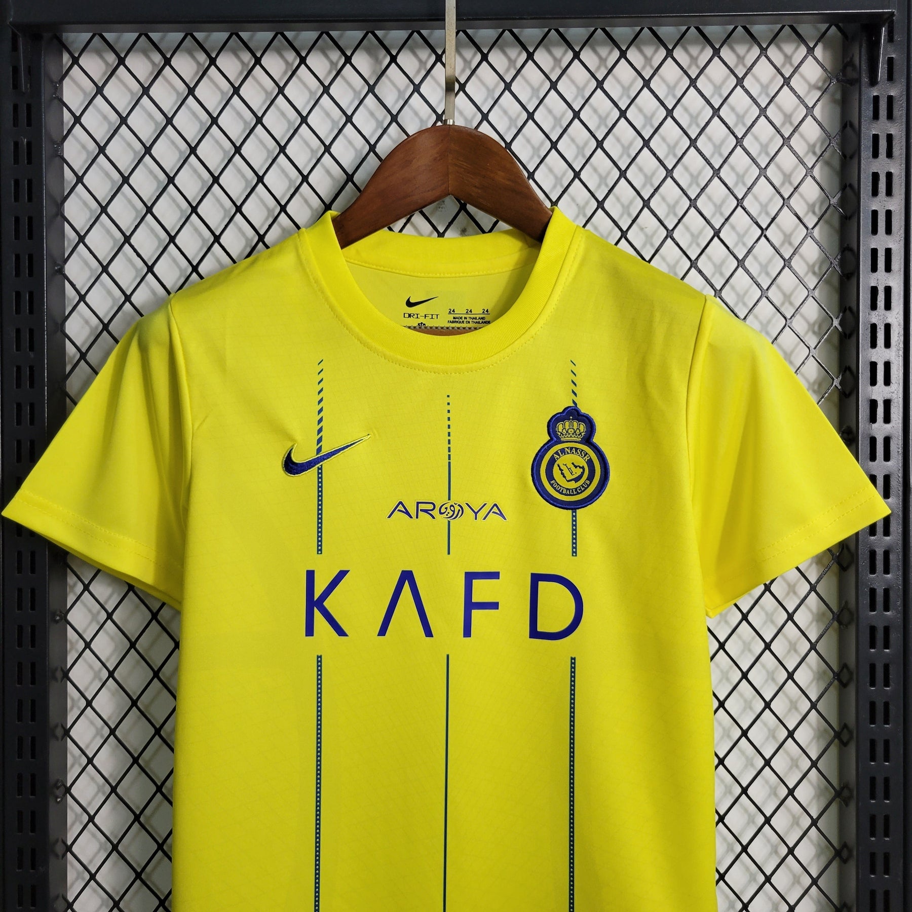 Kit Infantil Al-Nassr Home 2023/24 - Nike Torcedor - Amarela/Azul