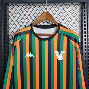 Camisa Manga Longa Venezia Treino 2023/24 - Kappa Torcedor Masculina - Laranja/Verde