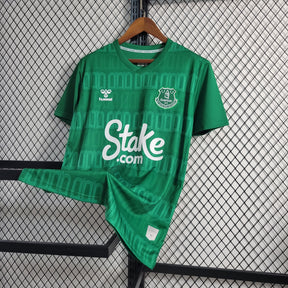 Camisa Everton Away 2023/24 - Hummel Torcedor Masculina - Verde/Branca