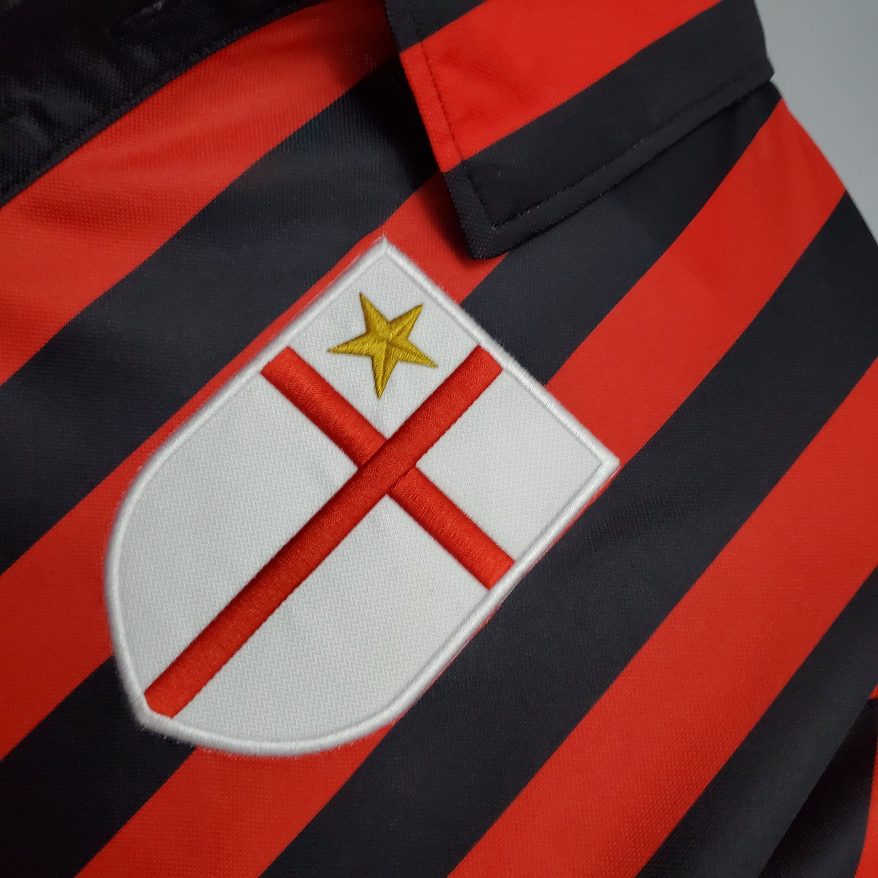 Camisa Milan Home 1999/00 - Adidad Retrô Masculina - Vermelha/Preta