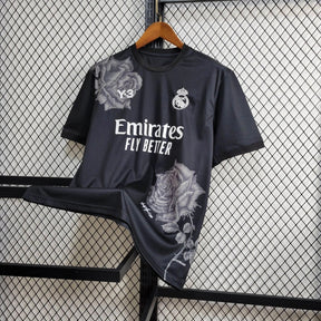 Camisa Real Madrid Edição Black 2024/25 - Y3 Torcedor Masculina - Preta/Branca