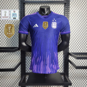 Camisa Seleção Argentina Away 2022/23 - Adidas Jogador Masculina - Azul/Roxa