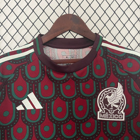 Camisa Seleção México Home 2024/25 - Adidas Torcedor Masculina - Bordo/Verde