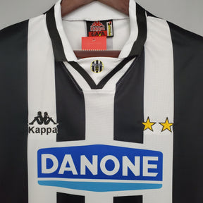 Camisa Juventus Home 1994/95 - Kappa Retrô Masculina - Preta/Branca