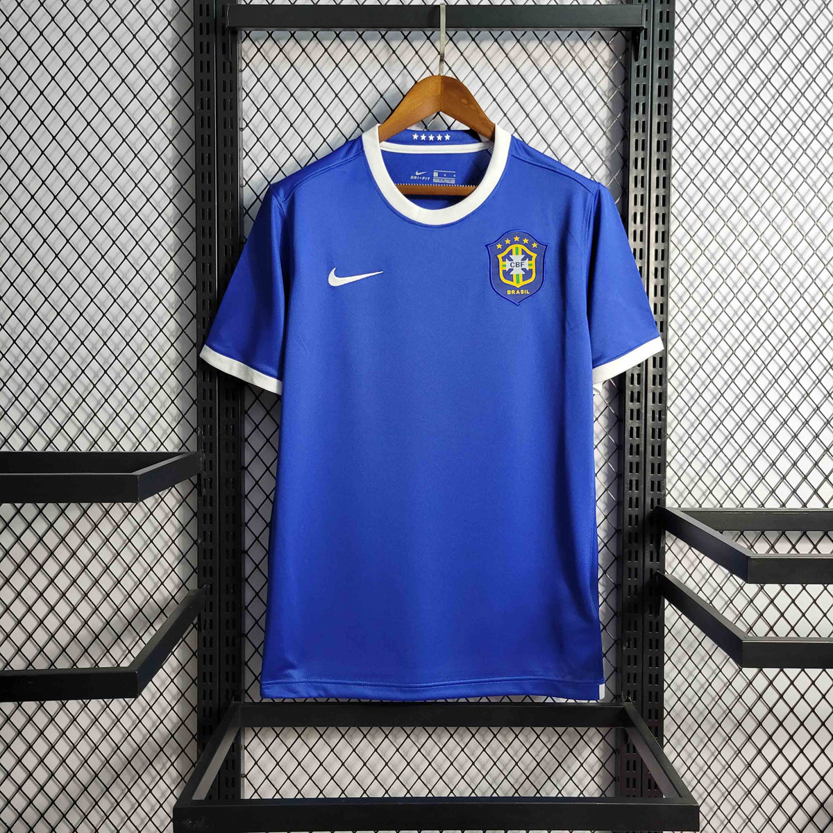 Camisa Seleção Brasil Away 2006/07 - Nike Retrô Masculina - Azul/Branca