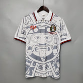 Camisa Seleção México Away 1998 - ABA Sport Retrô Masculina - Branca/Cinza