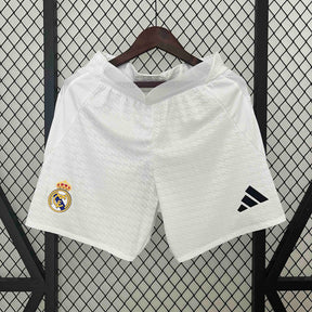 Shorts Real Madrid Home 2024/25 - Adidas Jogador Masculina - Branca/Preta