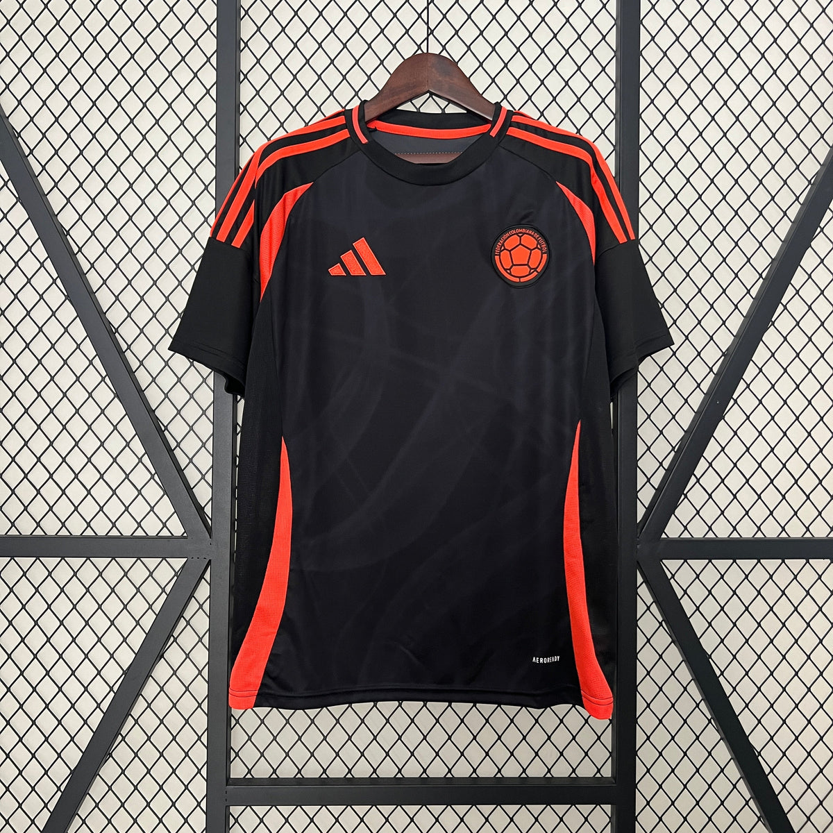 Camisa Seleção Colômbia Away 2024/25 - Adidas Torcedor Masculina - Preta/Laranja