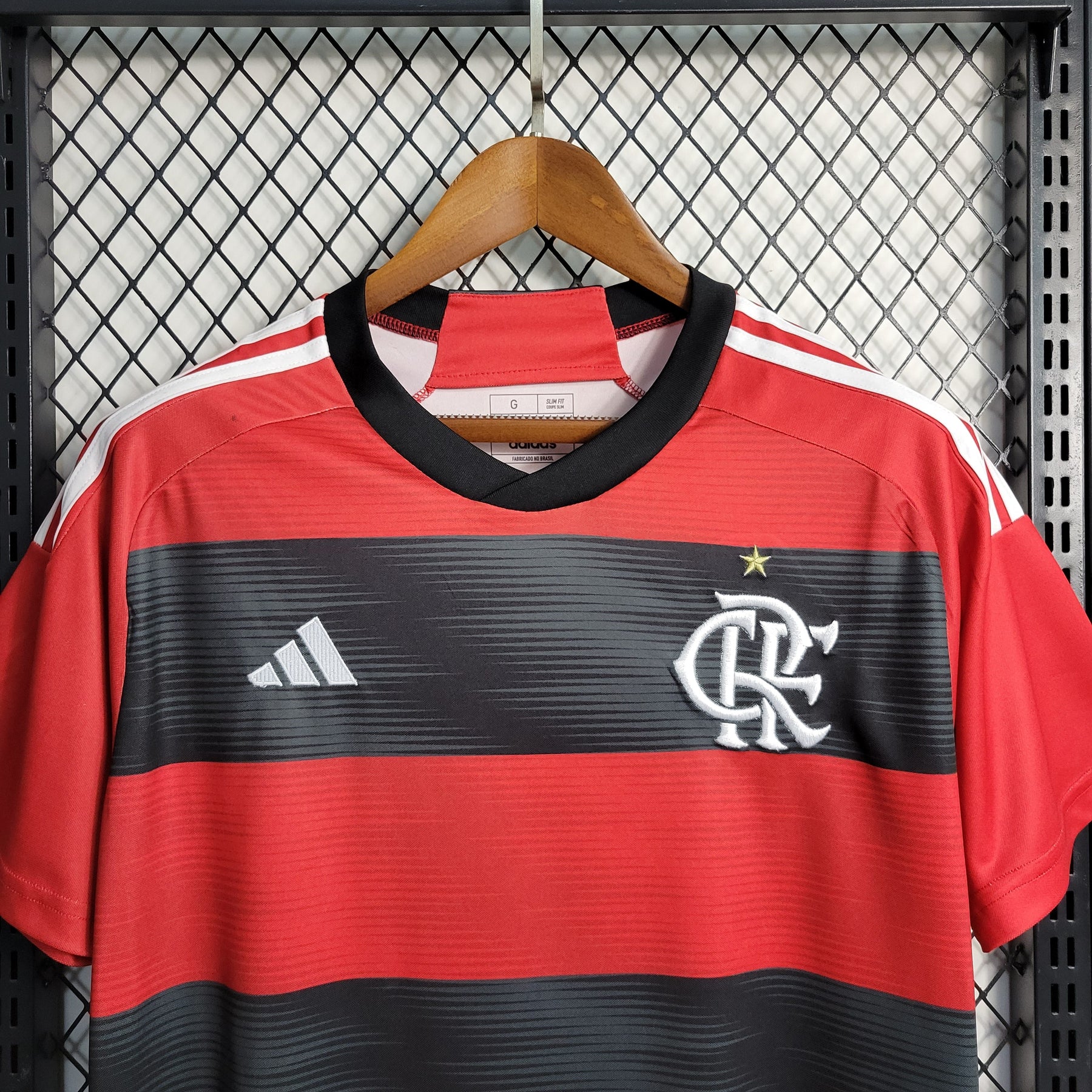 Camisa Flamengo Home 2023/24 - Adidas Torcedor Masculina - Vermelha/Preta