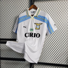 Camisa Lazio Away 1998/00 - Puma Retrô Masculina - Branca/Azul