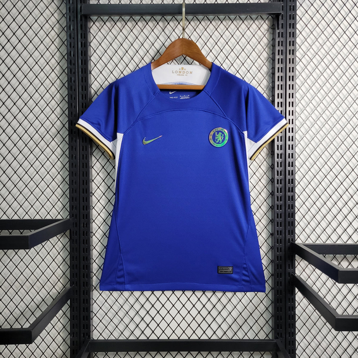 Camisa Chelsea Home 2023/24 - Nike Torcedor Feminina - Azul/Branca