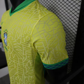 Camisa Seleção Brasil Home 2024/25 - Nike Jogador Masculina - Amarela/Verde