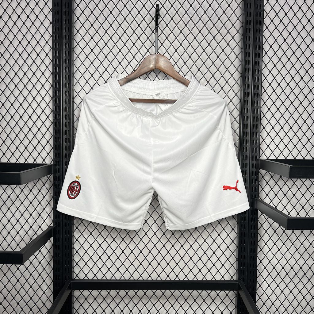 Shorts AC Milan Home 2024/25 - Puma Torcedor Masculina - Branca/Vermelha